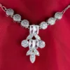 Midnight Petal floral jewellery set pendant