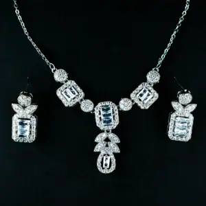 Zirconia earrings and pendant set – Cubic Spark