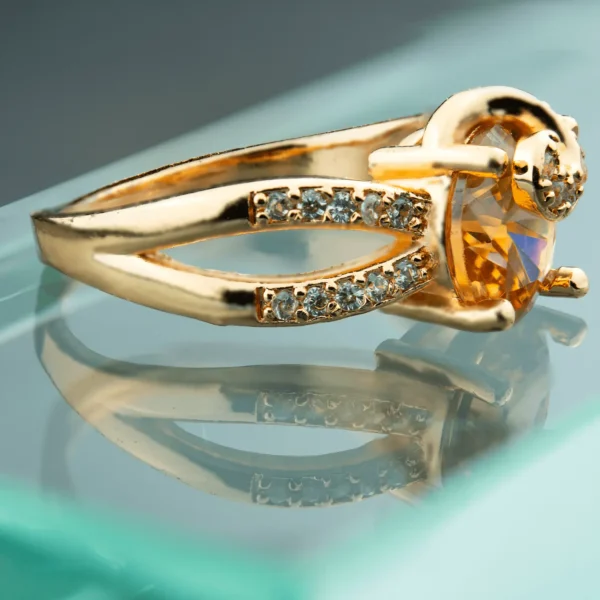 Floral Crown Ring with zirconia